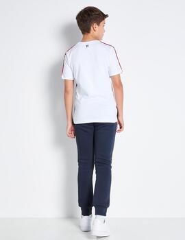 Camiseta Jr 11  BLOCK BLOCK TAPED - Navy / White