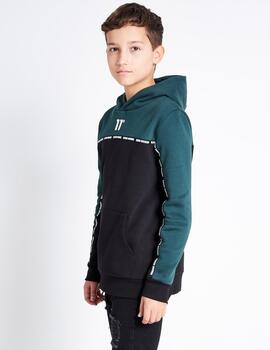 Sudadera Jr 11 COLOUR BLACK TAPED - Darkest Spruce Gr
