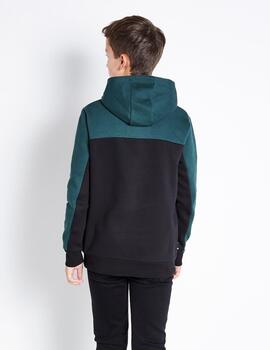 Sudadera Jr 11 COLOUR BLACK TAPED - Darkest Spruce Gr