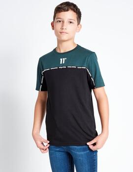 Camiseta Jr 11 COLOUR BLACK TAPED - Darkest Spruce Gr