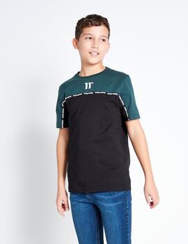 Camiseta Jr 11 COLOUR BLACK TAPED - Darkest Spruce Gr