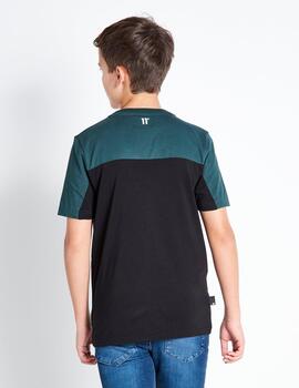 Camiseta Jr 11 COLOUR BLACK TAPED - Darkest Spruce Gr