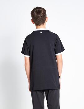 Camiseta Jr 11 TAPED RINGER - Black