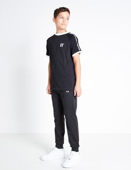 Camiseta Jr 11 TAPED RINGER - Black