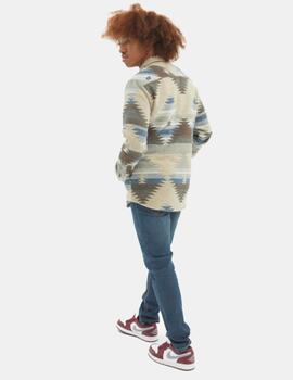 Camisa HYDROPONIC  HOPI - Ecru Blue Navajo