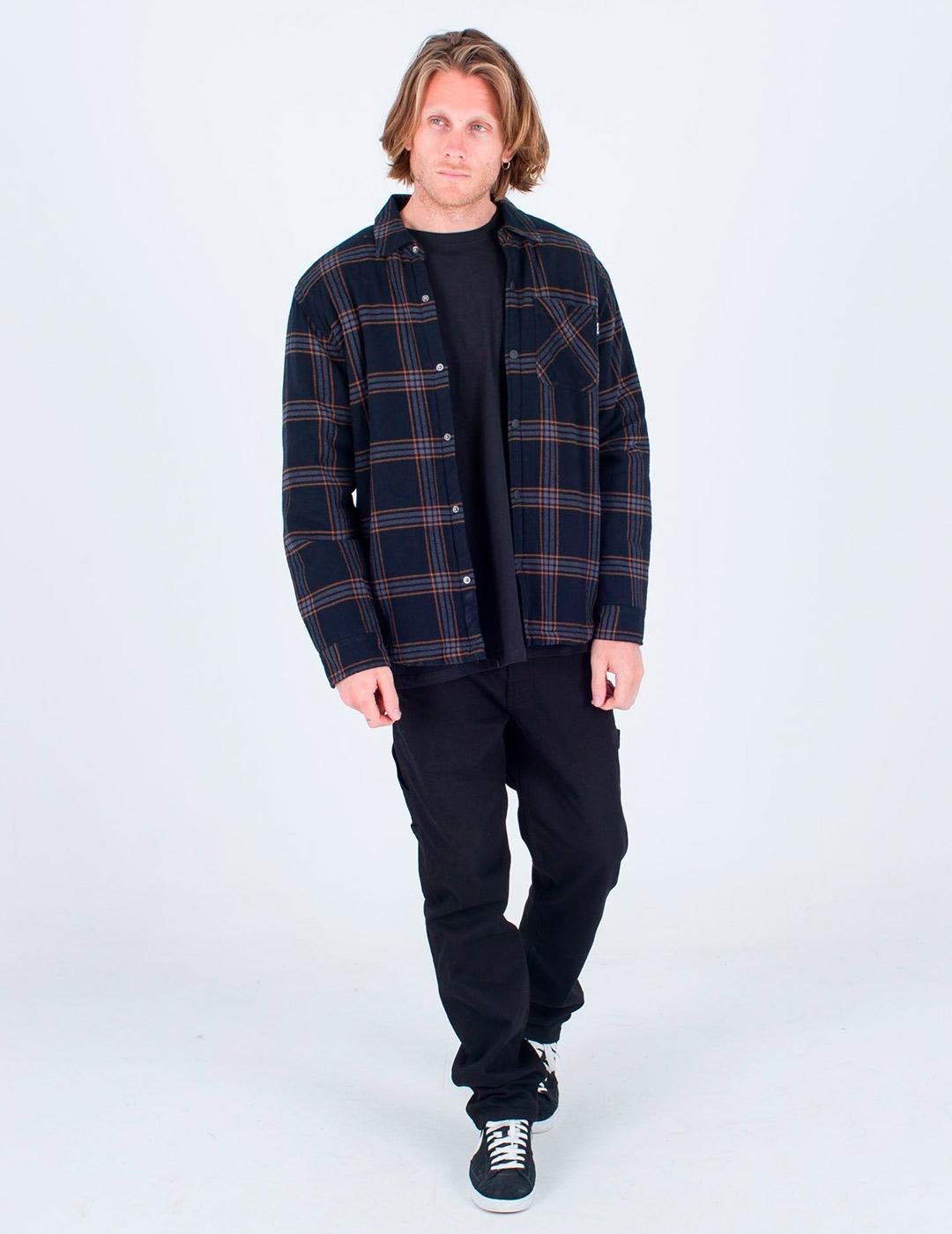 Camisa HURLEY PORTLAND SHERPA LINED FLANEL - Black