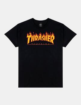 Camiseta Thrasher FLAME LOGO - Negro