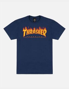 Camiseta Thrasher FLAME LOGO - Azul