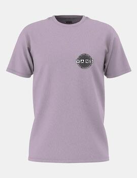 Camiseta VANS WARPED CHECKERBOARD LOGO- Lavender