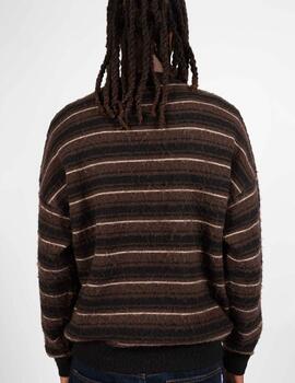 Jersey WASTED PARSTRIPES FEELER FUZZY - Brown/Black/Fog Whit