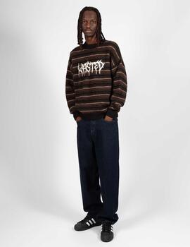 Jersey WASTED PARSTRIPES FEELER FUZZY - Brown/Black/Fog Whit