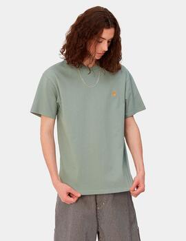 Camiseta CARHARTT CHASE - Glassy Teal/Gold