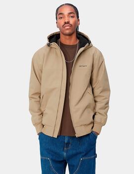 Cazadora CARHARTT HOODED SAIL - Leather/Black