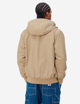 Cazadora CARHARTT HOODED SAIL - Leather/Black