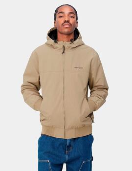 Cazadora CARHARTT HOODED SAIL - Leather/Black