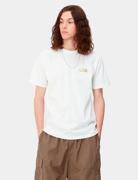 Camiseta CARHARTT UNIVERSITY SCRIPT - White/Gold