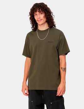 Camiseta CARHARTT SCRIPT EMBROIDERY - Cypress/Black