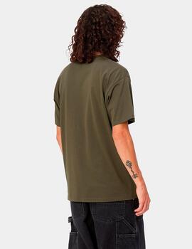 Camiseta CARHARTT SCRIPT EMBROIDERY - Cypress/Black