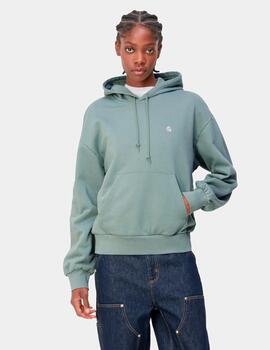 Sudadera CARHARTT W' HOODED CASEY - Glassy Teal/Silver