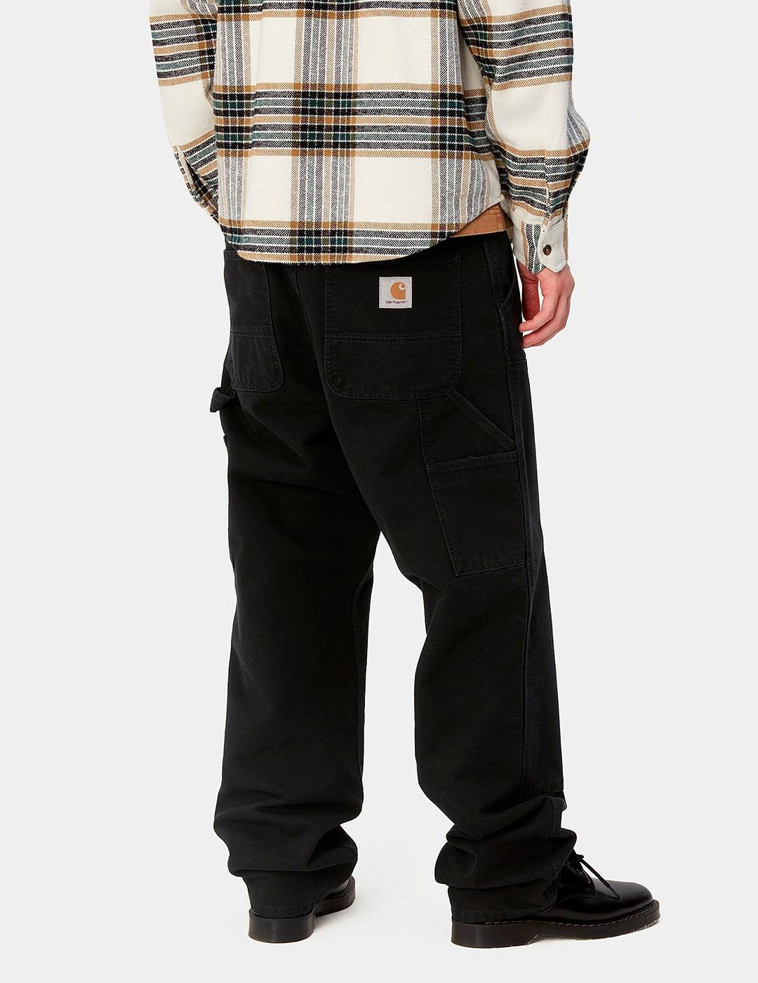 Pantalón CARHARTT DOUBLE KNEE - Black Aged Canvas