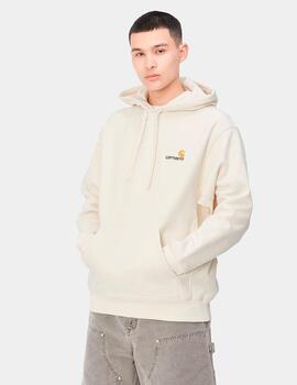 Sudadera Capucha CARHARTT AMERICAN SCRIPT - Natural