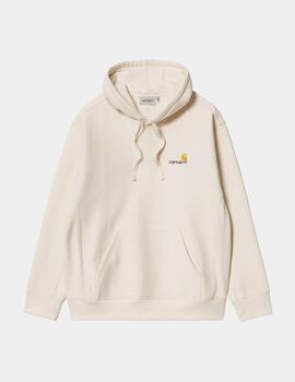 Sudadera Capucha CARHARTT AMERICAN SCRIPT - Natural