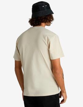 Camiseta VANS LEFT CHEST LOGO - Oatmeal/Black