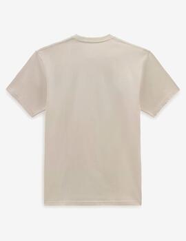 Camiseta VANS LEFT CHEST LOGO - Oatmeal/Black