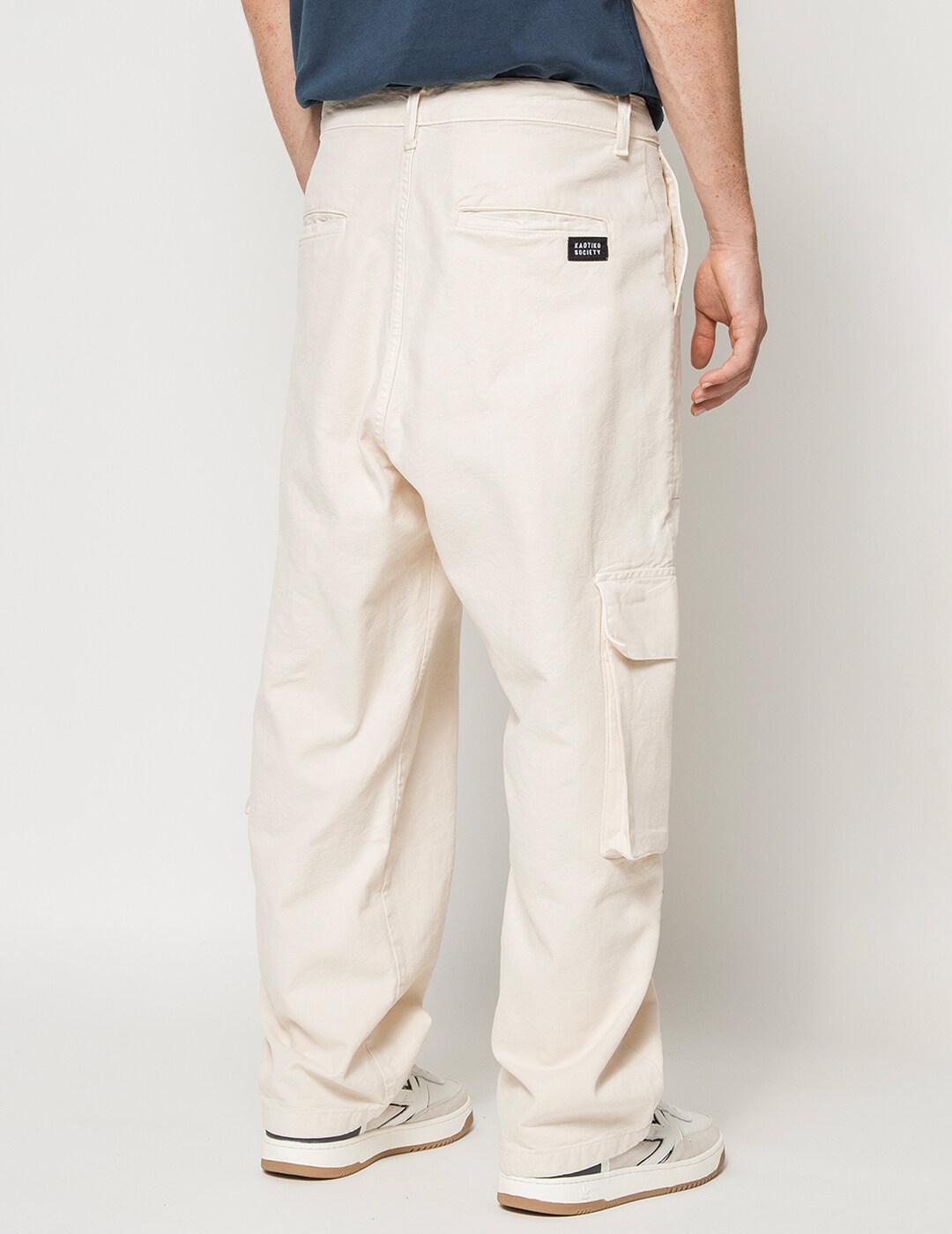 Pantalón KAOTIKO CARGO RELAXED CANVAS - Ivory