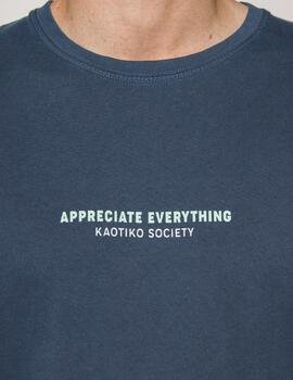 Camiseta KAOTIKO WASHED EXPECT NOTHING - Navy