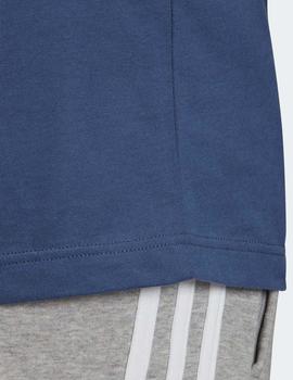 Camiseta Adidas 3 STRIPES TEE - Azul