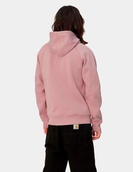 Sudadera Capucha CARHARTT CHASE SWEAT- Glassy Pink / Gold