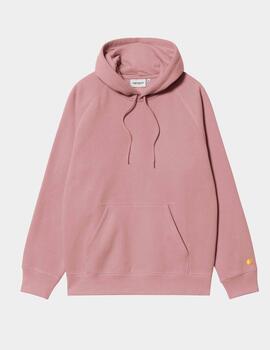 Sudadera Capucha CARHARTT CHASE SWEAT- Glassy Pink / Gold