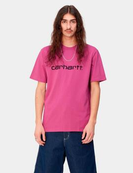 Camiseta CARHARTT WIP SCRIPT - Magenta / Black