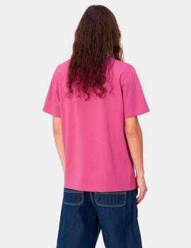 Camiseta CARHARTT WIP SCRIPT - Magenta / Black