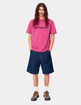 Camiseta CARHARTT WIP SCRIPT - Magenta / Black