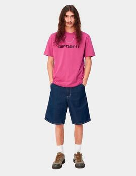 Camiseta CARHARTT SCRIPT - Magenta / Black