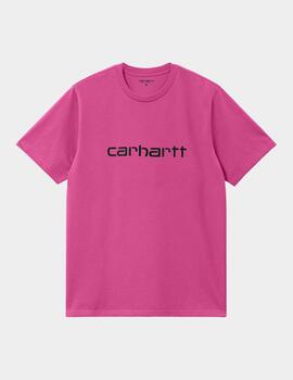 Camiseta CARHARTT WIP SCRIPT - Magenta / Black