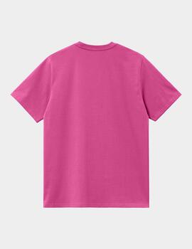 Camiseta CARHARTT WIP SCRIPT - Magenta / Black