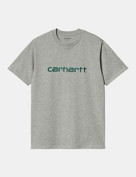 Camiseta CARHARTT SCRIPT - Grey Heather / Chervil