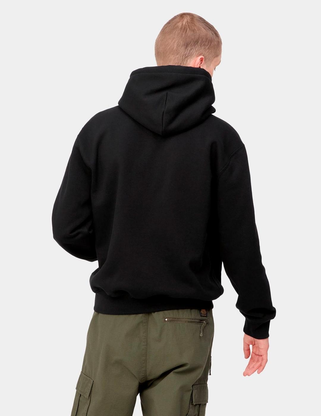 Sudadera Cap. CARHARTT WIP SWEAT- Black / White