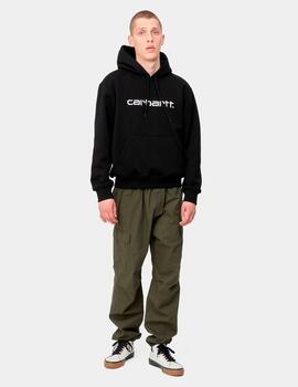 Sudadera Cap. CARHARTT WIP SWEAT- Black / White
