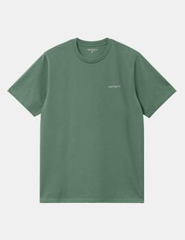 Camiseta CARHARTT WIP SCRIPT EMBROIDERY - Park / White
