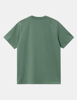 Camiseta CARHARTT WIP SCRIPT EMBROIDERY - Park / White