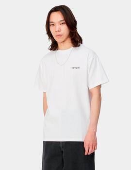 Camiseta CARHARTT SCRIPT EMBROIDERY - White/Black