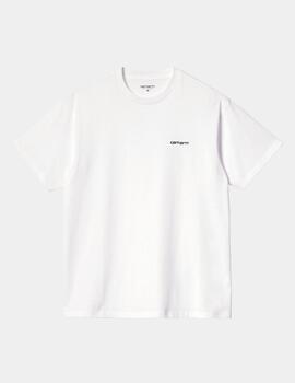 Camiseta CARHARTT SCRIPT EMBROIDERY - White/Black