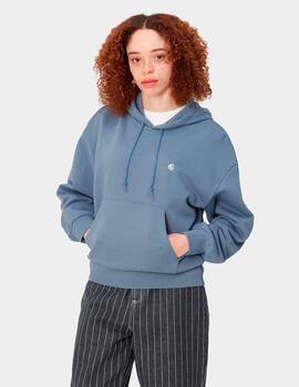 Sudadera CARHARTT W' HOODED CASEY - Bay Blue / Silver