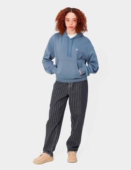 Sudadera CARHARTT WIP W' HOODED CASEY - Bay Blue / Silver