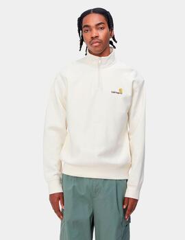 Sudadera CARHARTT HALF ZIP AMERICAN SCRIPT - Wax