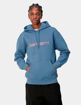 Sudadera W' HOODED CARHARTT - Sorrent / Glassy Pin